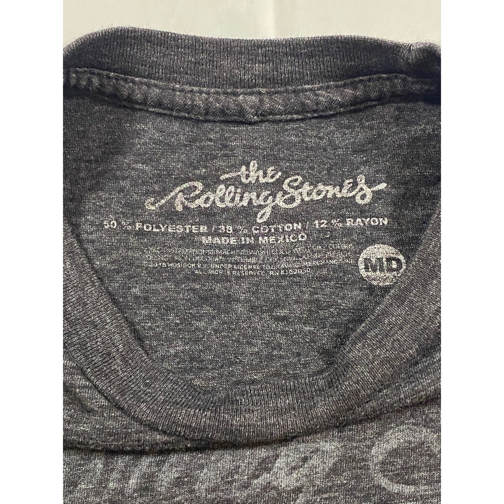 The Rolling Stones Graphic T Shirt Charcoal Gray Short Sleeve Band Tee Men's M - Picture 3 of 7